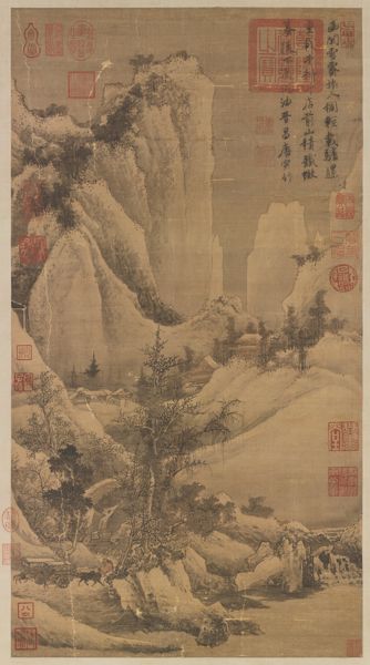函关雪霁图（唐寅）馆藏图像
